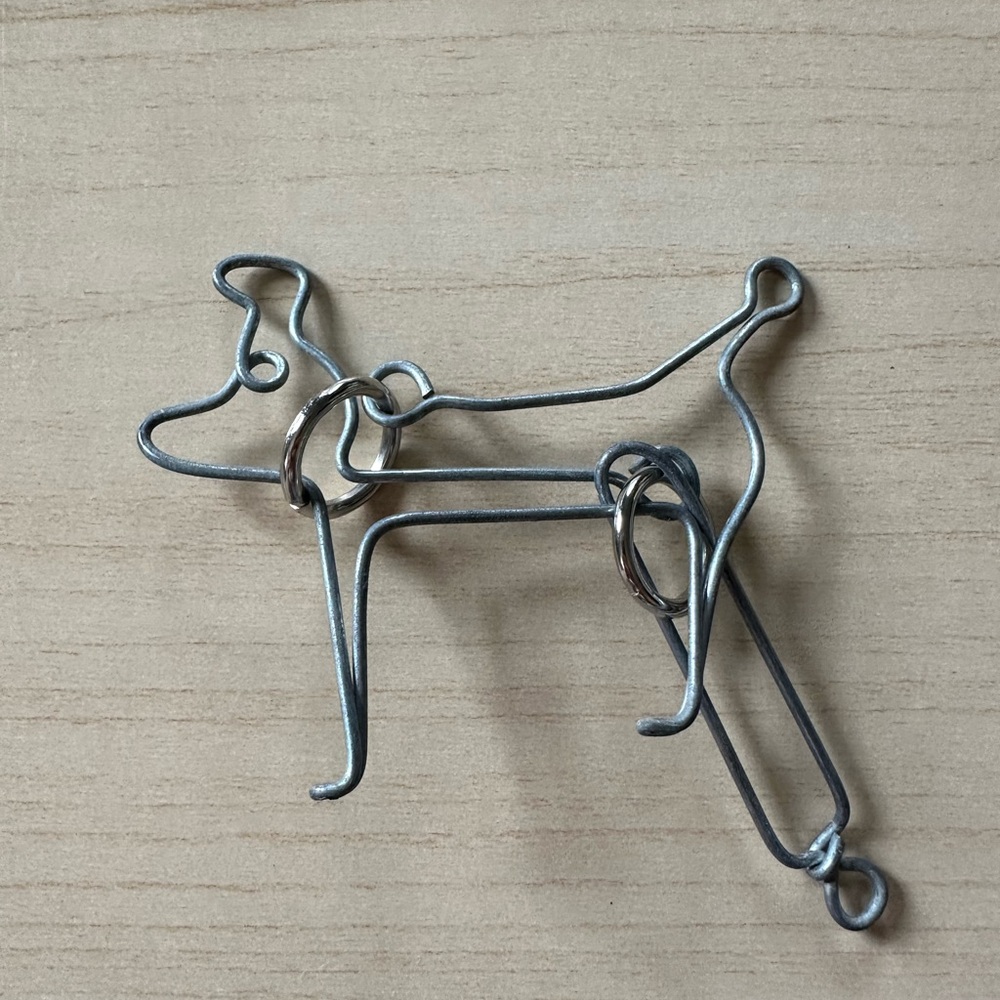 3/$20 -- Mindware - Palm Puzzle Dog Metal Brainteaser Puzzle
